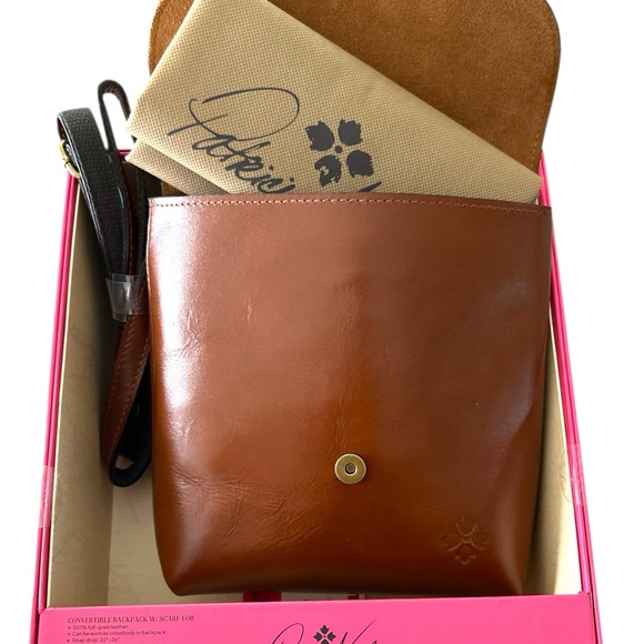 Patricia Nash brown leather convertible backpack/crossbody - Picture 8 of 11